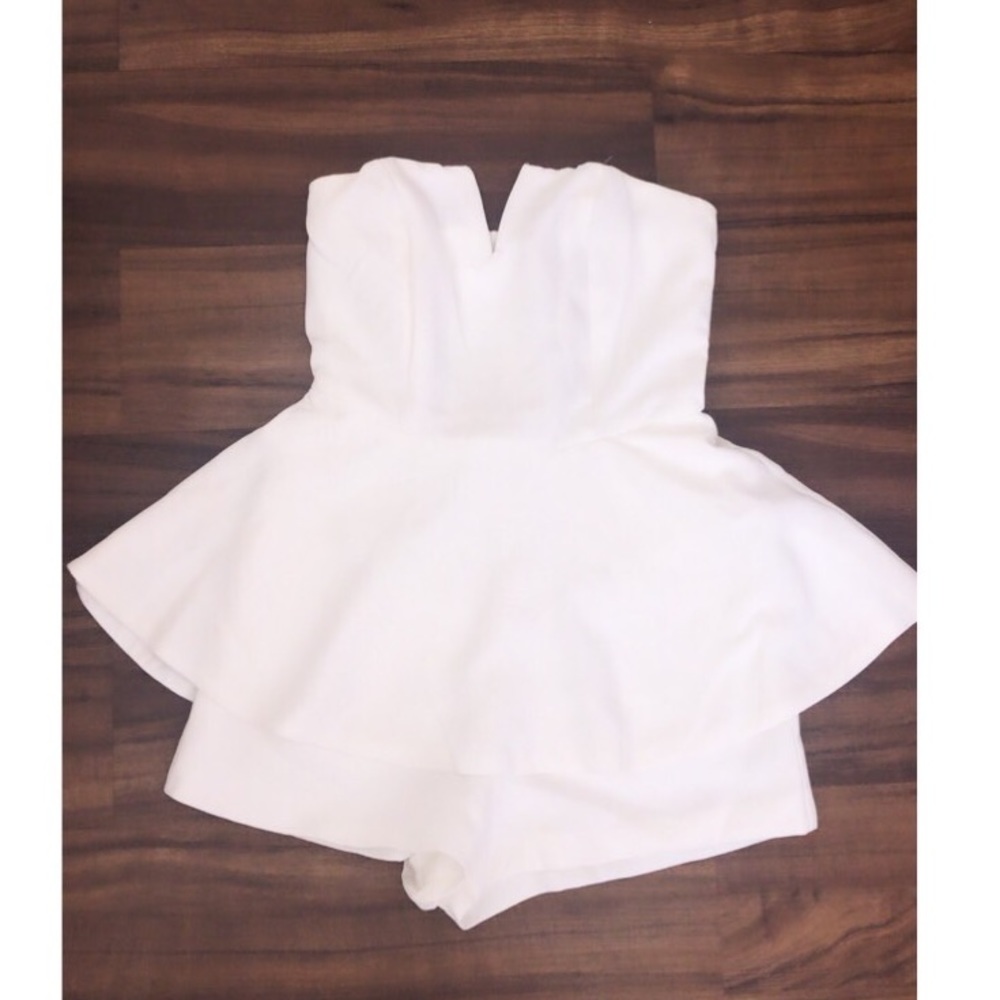 Playful Pursuit White Romper